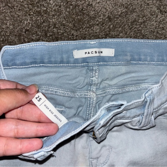 PacSun Sky Blue High Rise Jeggings - Picture 2 of 4